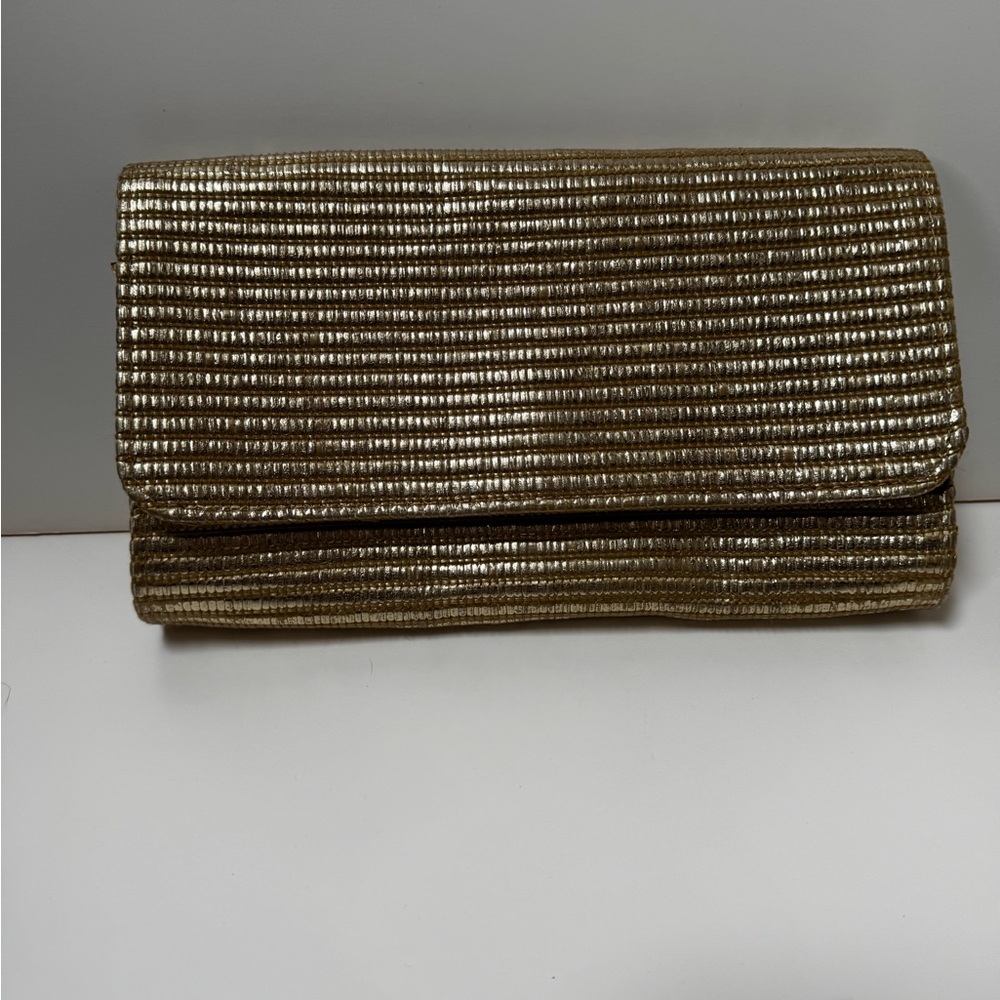 H&M Gold Straw Clutch